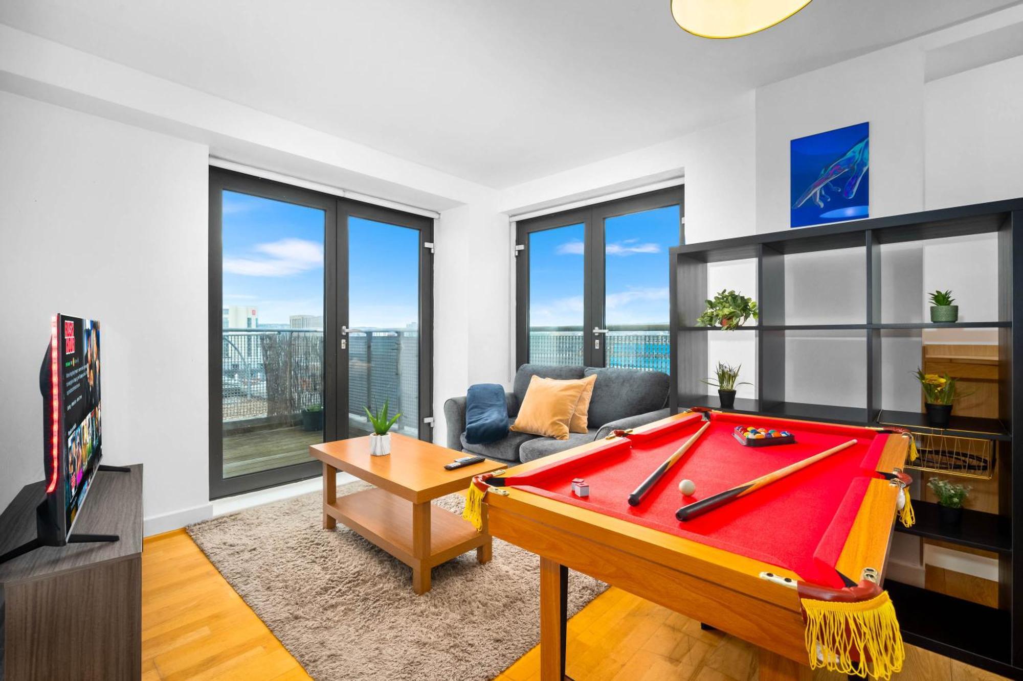 Central Flat Pool Table Balcony Σέφιλντ Εξωτερικό φωτογραφία