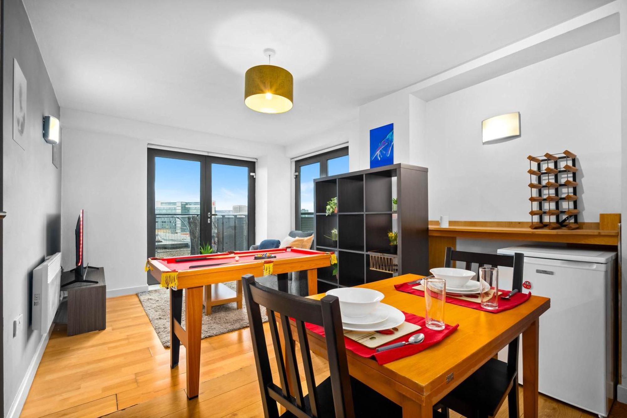 Central Flat Pool Table Balcony Σέφιλντ Εξωτερικό φωτογραφία